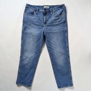 Madewell Stovepipe Straight 31P Petite Blue Crop '90s Minimalist Denim
